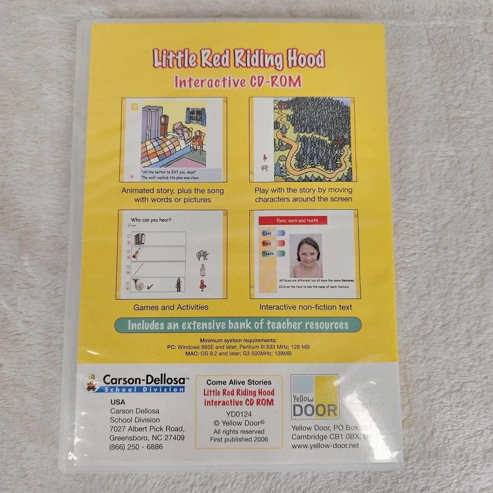 Yellow‎ Door Little Red Riding Hood Book Audio CD + Interactive CD-ROM PC/Mac